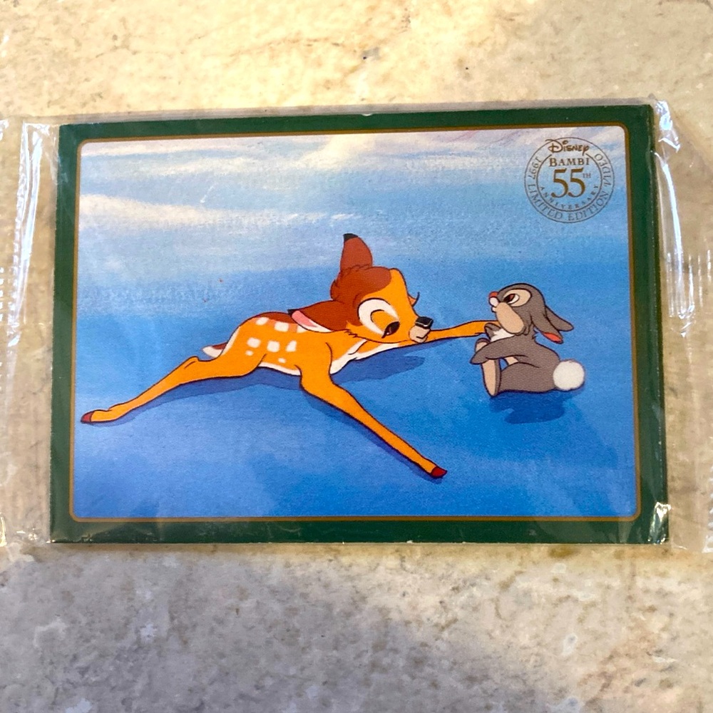 RARE VTG Disney Bambi 55th Anniversary Trading card Mint Unopened PROMO